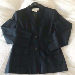 Doncaster Navy Silk Blazer Like New Size 6